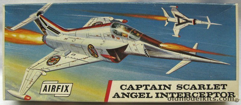 Airfix 1/100 Captain Scarlet Angel Interceptor - From Captain Scarlet and the Mysterons, 256 plastic model kit